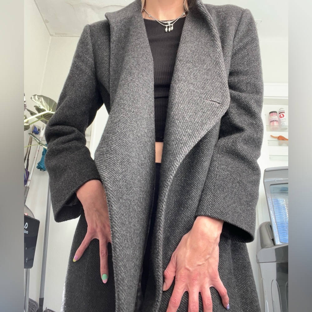 Blanc De Chine Gray Cashmere Coat